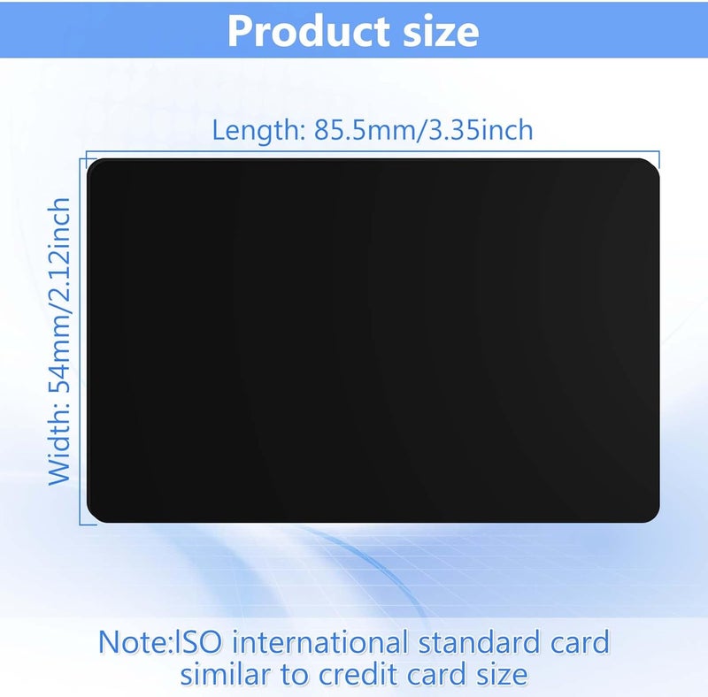 Klmnduo 250 Pack - Premium Blank PVC Cards for ID Badge Printers - Premium Quality Black CR80 30 Mil (CR8030) by - Compatible with Most Photo ID Badge Printers(Black) - Image 2
